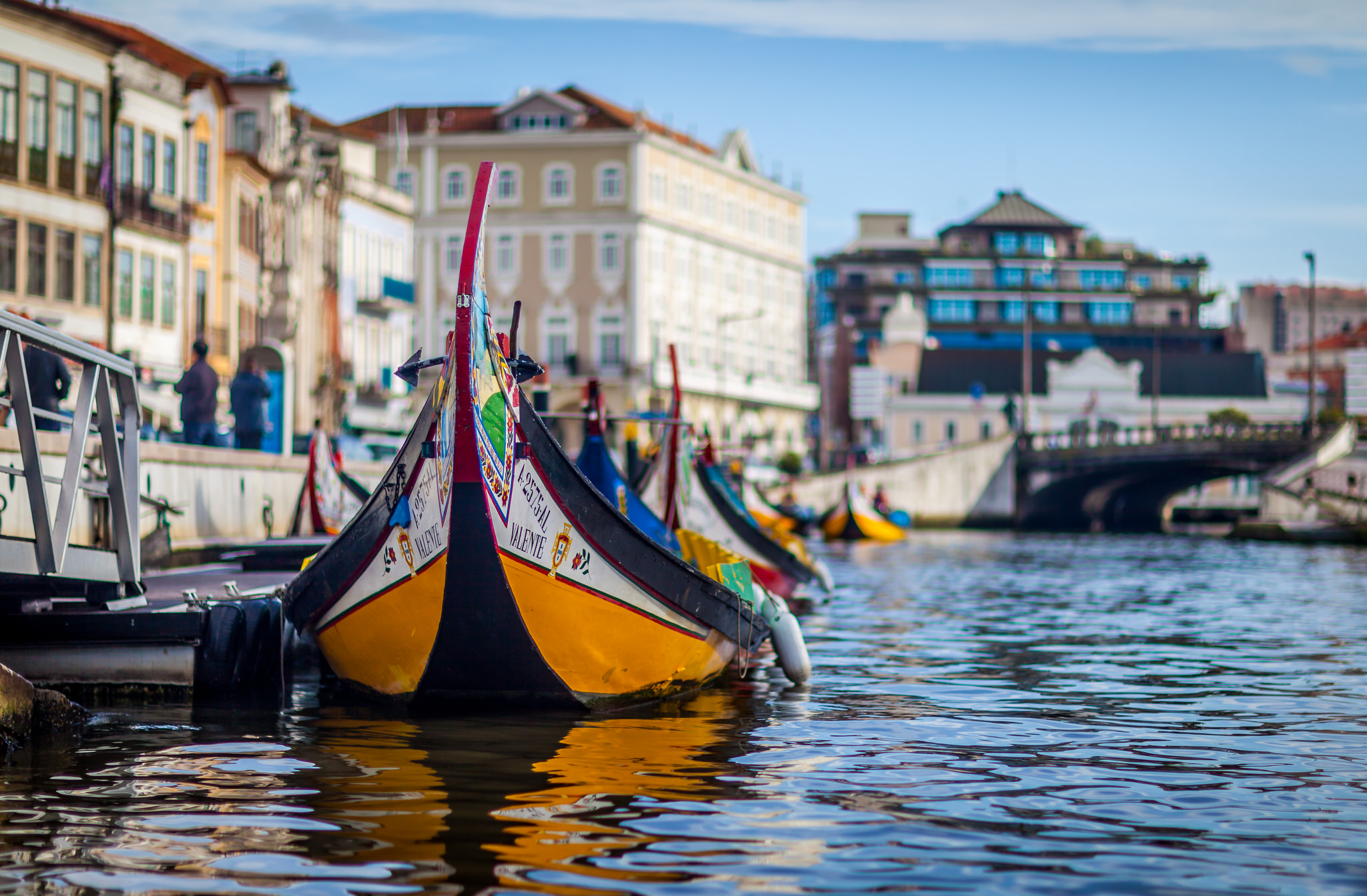 Aveiro and its traditional Moliceiro boat, Portugal. Photo by Tiago Ferreira.