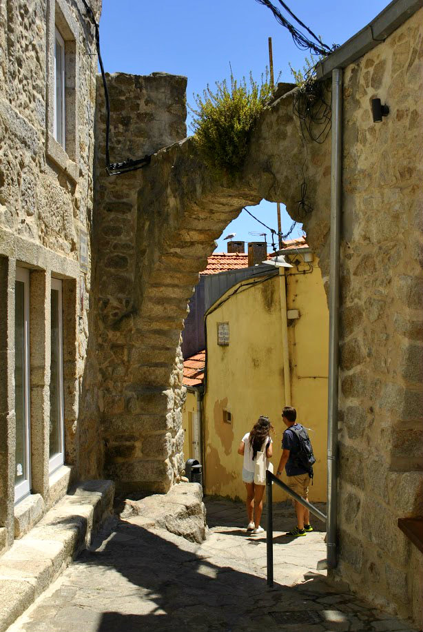 Small medieval street in Porto 