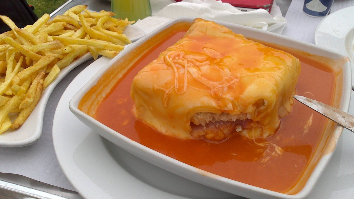 Francesinha is a typical dish from Porto, fatty and yummy. 