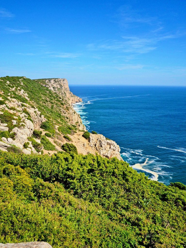 Green cliffs aith ocean view, Cape Espichel, Setubal, Portugal