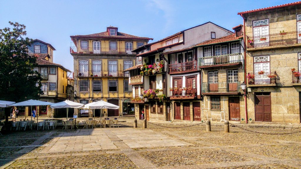 The medieval center of Guimaraes, Portugal.