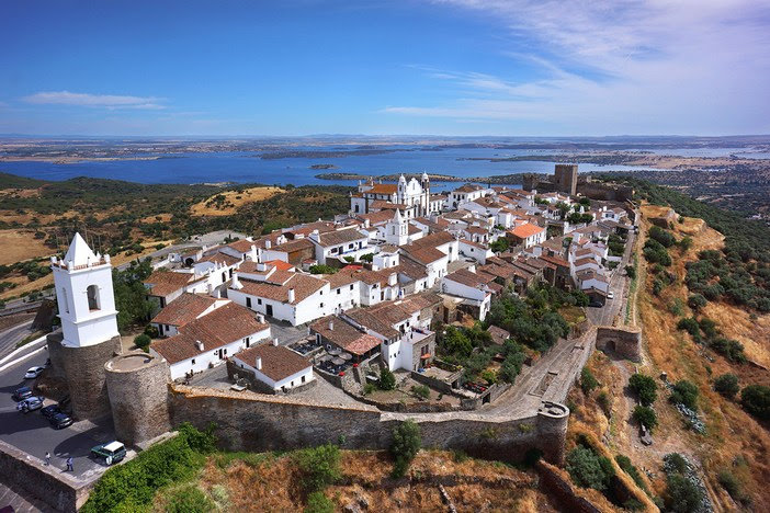 A view from above to the pretty Monsaraz village in Portugal