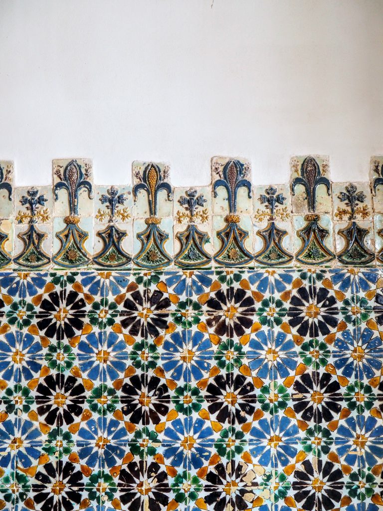 Colorful tiles in National Palace of Sintra