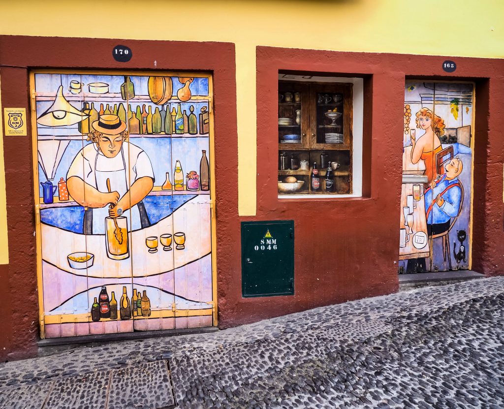 The painted doors in the old town
