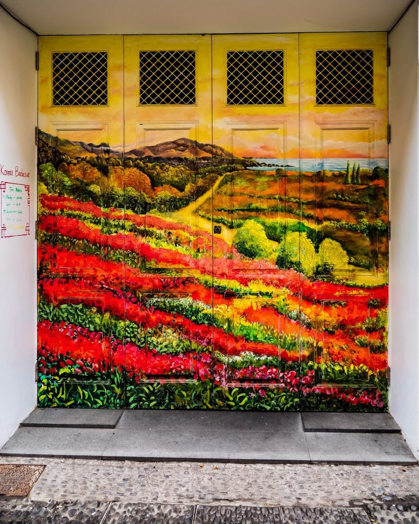 The painted doors in the old town