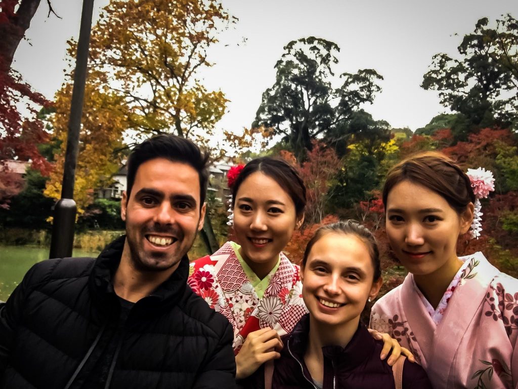 me with locals in Kyoto