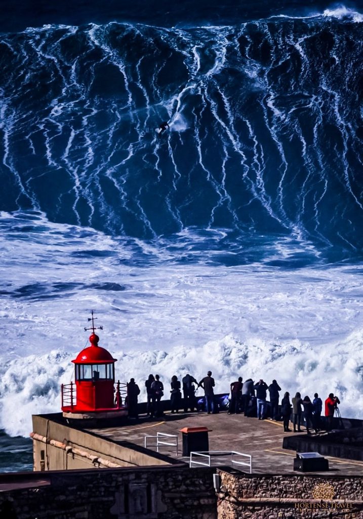 Gigantic waves of Nazare, Portugal in Winter